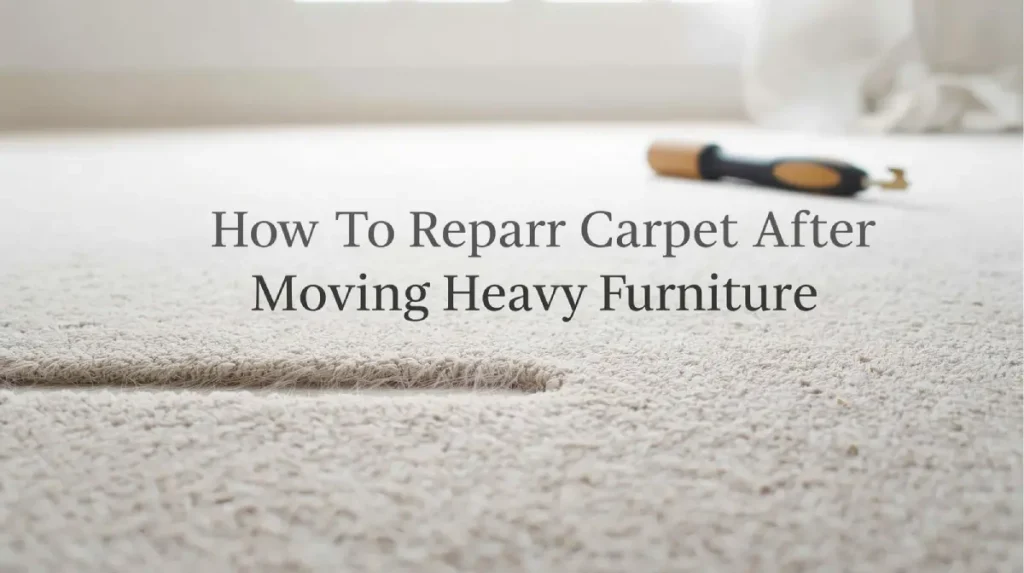 Carpet repair After Moving Heavy Furniture's